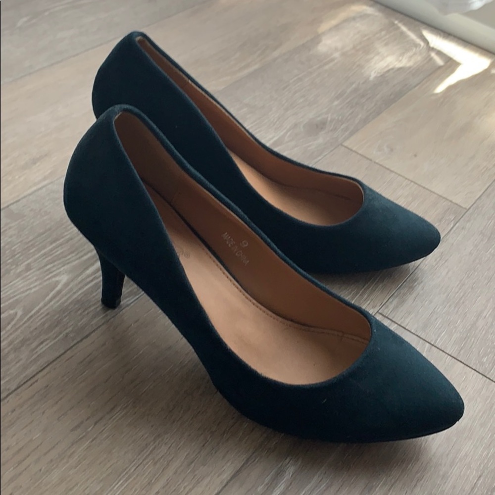 Slightly worn velvet heels!